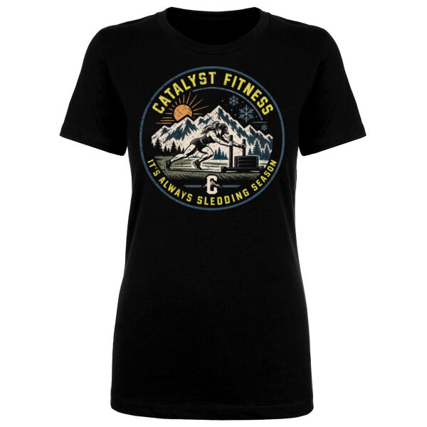 SLEDDING SEASON WOMEN - WOMEN'S FITTED T-SHIRT Thumbnail